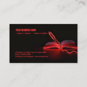 Red Glow of Insight: Pen and Book in the Dark 名刺 (裏面)