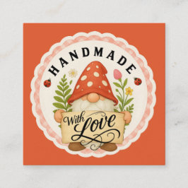 Red Gnome Handmade With Love Small Business  エンクロージャーカード