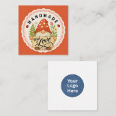 Red Gnome Handmade With Love Small Business  エンクロージャーカード (正面/裏面)