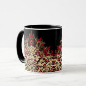 Red Gold and Black Damask マグカップ (正面左)