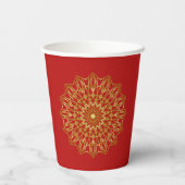 Red & Gold Arabic-inspired Paper Cup 紙コップ (裏面)