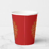 Red & Gold Arabic-inspired Paper Cup 紙コップ (右)