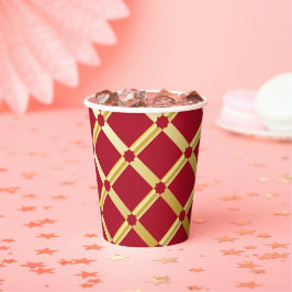 Red & Gold Arabic-inspired Paper Cup 紙コップ