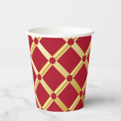 Red & Gold Arabic-inspired Paper Cup 紙コップ (正面)