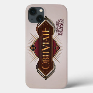 Red & Gold Art Deco Obliviate Spell Graphic iPhone 13ケース