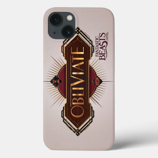 Red & Gold Art Deco Obliviate Spell Graphic Case-Mate iPhoneケース (裏面)