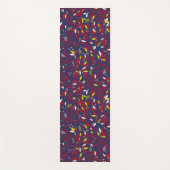 Red Gold Botanical Autumn Leaves ヨガマット (正面)