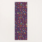 Red Gold Botanical Autumn Leaves ヨガマット (裏面)