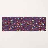 Red Gold Botanical Autumn Leaves ヨガマット (正面(横))