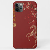 Red & Gold Chinese Zodiac Year of the Horse Case-Mate iPhoneケース (裏面)