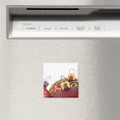 Red & Gold Christmas Ornaments Magnet マグネット (インサイチュ (食洗機))
