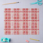 Red Gold Christmas Plaid Pattern#2 ID1009 薄葉紙 (クラフト)