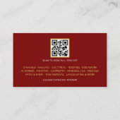 Red Gold Construction Building QR Code 名刺 (裏面)