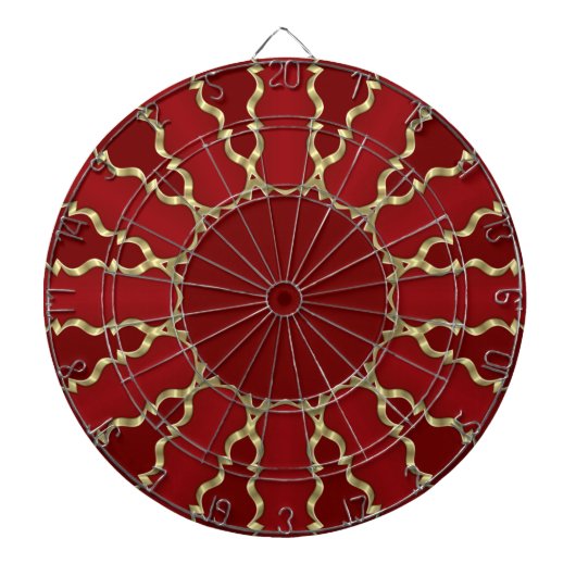 Red Gold Decorative Dartboard ダーツボード (正面)