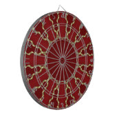 Red Gold Decorative Dartboard ダーツボード (正面左)