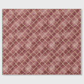 Red Gold Dots Christmas ラッピングペーパー (フラット)