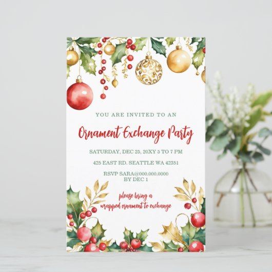 Red Gold Festive Ornament Exchange Christmas Party (スタンド正面)