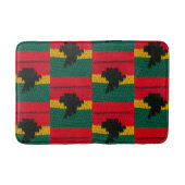Red Gold Green Black Africa Artisan Crochet Print  バスマット (正面)