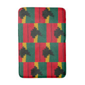 Red Gold Green Black Africa Artisan Crochet Print  バスマット (正面縦)