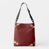 Red & Gold Happy Chinese year of the Horse クロスボディバッグ (裏面)