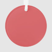 Red Gold Heart Peace Sign Love Christmas オーナメント (裏面)