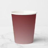 Red Gold Inspirational Christmas Tree Peace Joy 紙コップ (左)