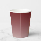 Red Gold Inspirational Christmas Tree Peace Joy 紙コップ (右)