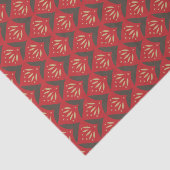 Red gold lotus vintage ethnic pattern 薄葉紙 (詳細)