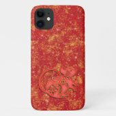 Red Gold Lunar Chinese New Year Zodiac Rat Case-Mate iPhoneケース (裏面)