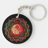 Red & Gold Mandala キーホルダー (裏面)