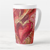 Red & Gold Marble Latte Cup カフェラテマグ (右アングル)