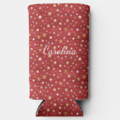 Red Gold Stars スリム缶クーラー (正面)