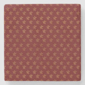 Red Gold Stars Shine Bright ストーンコースター (正面)