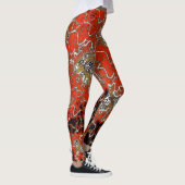 Red Gold Swirl Leggings レギンス (右)