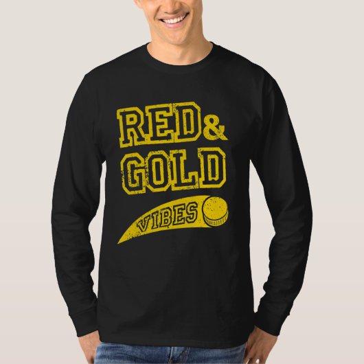 Red & Gold Vibes Hockey Team Fan_2 Tシャツ (正面)