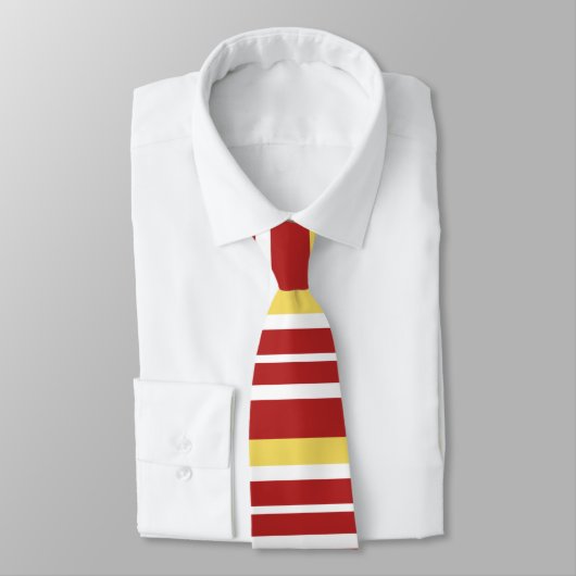 Red, Gold, White Retro Checkerboard Tie ネクタイ (タイ)
