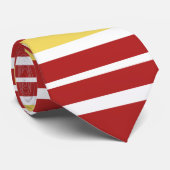 Red, Gold, White Retro Checkerboard Tie ネクタイ (ロール)