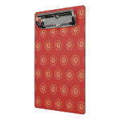 Red | Golden Zinnia Flower Medallions ミニクリップボード (アングル2)