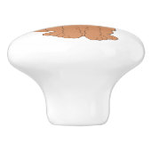 Red Goldendoodle Dog Design セラミックノブ (側面)