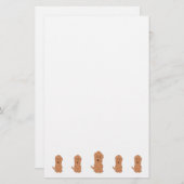 Red Goldendoodle Dog Design 便箋 (正面/裏面)