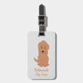 Red Goldendoodle Dog Design Any Colour Background ラゲッジタグ (正面縦)