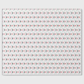 Red Golf Themed Graduation Monogram Pattern ラッピングペーパー (フラット)