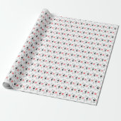 Red Golf Themed Graduation Monogram Pattern ラッピングペーパー (アンロールド)
