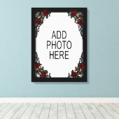 Red Gothicバラフォトフレームの追加 キャンバスプリント (インサイチュ (ウッドフロア))