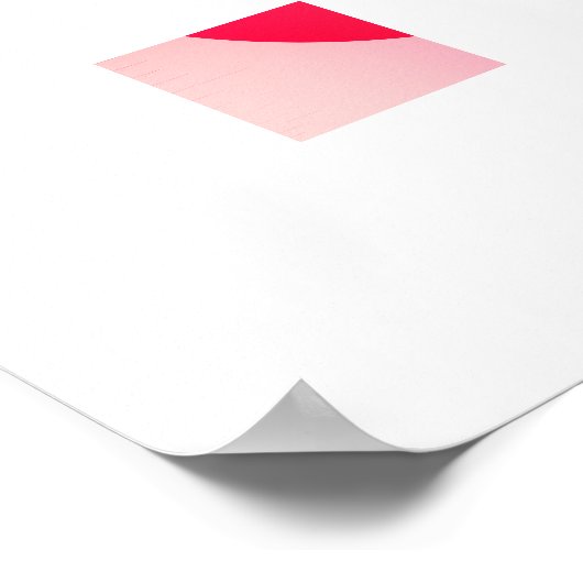 Red Gradient Circle Vignette Abstract Design ポスター (角)