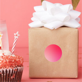 Red Gradient Circle Vignette Abstract Design ラウンドシール