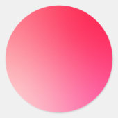 Red Gradient Circle Vignette Abstract Design ラウンドシール (正面)