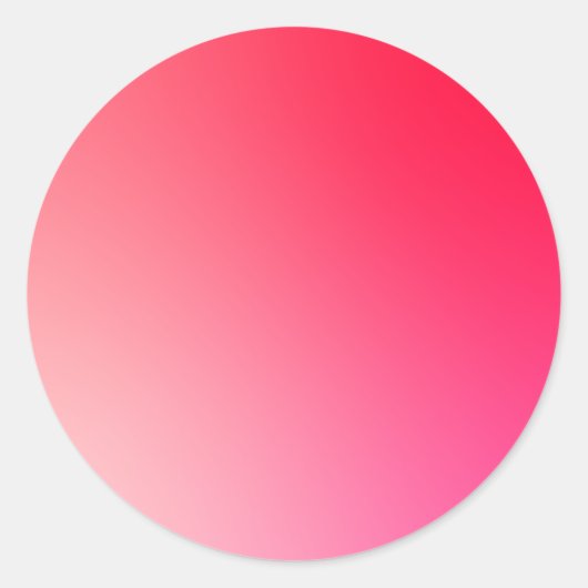 Red Gradient Circle Vignette Abstract Design ラウンドシール (正面)