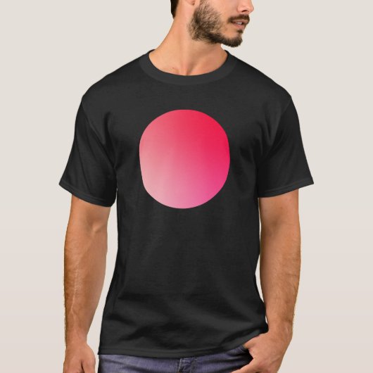 Red Gradient Circle Vignette Abstract Design Tシャツ (正面)