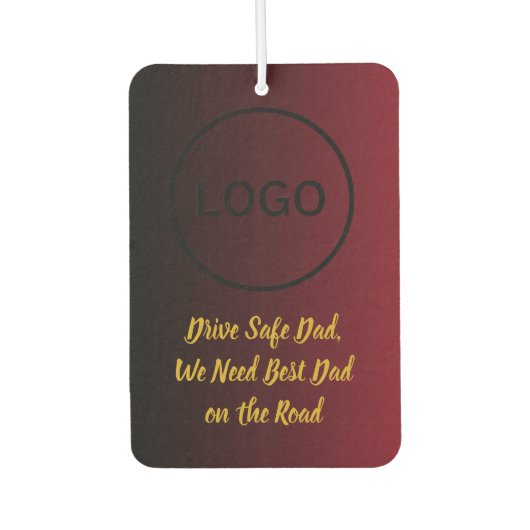 Red Gradient Lion City Car Air Freshener カーエアーフレッシュナー (正面)